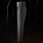 Italian Casual Paris Buckle Straight Business Trousers