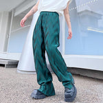 Thin Pleated Elastic Waist Casual Pants
