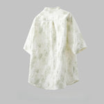 Tie-dyed Thin Breathable Stand-up Collar Shirt