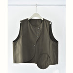 Japanese Retro Patchwork Pocket Vest