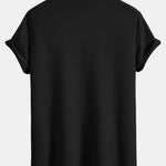 Short Sleeved V-Neck Ribbed Polo & Drawstring Ribbed Shorts