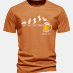 Regular Fit Beer Weekly Evolution Print Cotton T-Shirt