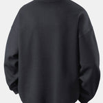 Relax Fit Waffle V Neck Sweatshirt