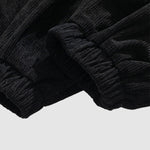 Men's corduroy letter embroidered preppy casual pants
