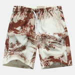 Ink Print Zipper Pocket Shorts