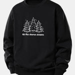 Christmas Tree Print Relax Fit Sweatshirt