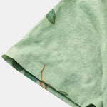 Men's Cotton Linen Printed Short Sleeve Shirt