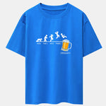 Beer Weekly Evolution Print Drop Shoulder Oversize T-Shirt