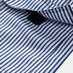 Linen Look Cotton Button Up Shirt & Stripe Print Swim Shorts