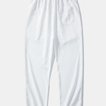 Geometric Striped Jacquard Button Up Shirt & Crinkle Textured Straight Leg Pants