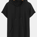 Athletic Mesh Kangaroo Pocket Hooded T-Shirt