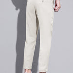 Slim Fit Tapered Cropped Trousers