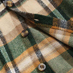 Men's Plaid Hooded Wool Blend Lapel Shirt Jacket Corduroy Casual Pants
