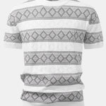 Rhombus Geometry Knitted Sweater T-Shirt & Slim Fit Tapered Trousers