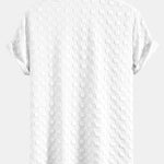 Checkerboard Textured Button Up Shirt