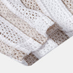 Striped Mesh Cuban Shirt & Linen Drawstring Shorts