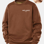 Milano Print Teddy Fleece Lined Sweatshirt