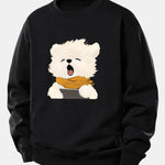 Yawning Puppy Print Relax Fit Sweatshirt
