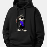 Sunglasses Rabbit Print Relax Fit Hoodie