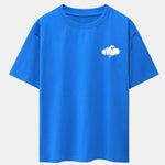 Thundercloud Print Drop Shoulder Oversize T-Shirt
