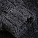 Men's Casual Warmth  Solid Color Button Front Fluffy Fleece Jacket