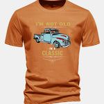 Regular Fit Classic Car Print Cotton T-Shirt