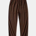 Relax Fit Quarter Zip Ethnic Geometric Patchwork Teddy Sweatshirt & Straight Leg Corduroy Pants