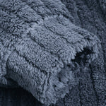Men's Casual Warmth  Solid Color Button Front Fluffy Fleece Jacket