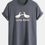 Regular Fit Goose Fist Bump Print Cotton T-Shirt