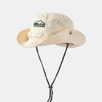 Mountain Pattern Bucket Hat With Chin Strap