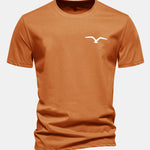 Regular Fit Seagull Print Cotton T-Shirt