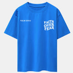 Faith Over Fear Print Drop Shoulder Oversize T-Shirt
