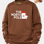 Santa Claus Slogan Print Teddy Fleece Lined Sweatshirt