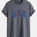 Regular Fit USA Print Cotton T-Shirt