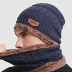 Men's Knitted  Matching Integrated Hat