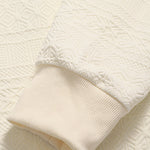 Men's Textured  Vintage Jacquard Lapel Sweatshirt