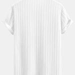 Textured Cuban Collar Pocket Shirt & Straight Leg Linen Pants