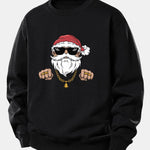 Hip Hop Santa Claus Print Relax Fit Sweatshirt