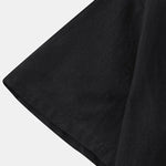 Men's Cotton Linen Textured Half Placket Short Sleeve Shirt