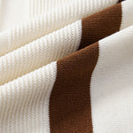 Stripe Geometric Jacquard Knitted Polo Shirt & Slim Fit Tapered Trousers