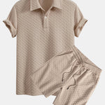 Geometric Jacquard Polo & Geometric Jacquard Shorts