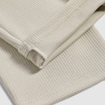 Men's Solid Color Textured Puff Grid Elastic Waist Casual Pants