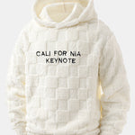 California Embroidered Teddy Checkerboard Hoodie