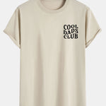 Cool Dads Club Print Cotton Arc Hem T-Shirt