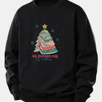 Christmas Tree Slogan Print Relax Fit Sweatshirt