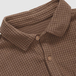 Men's solid color corduroy texture long sleeve + pants set
