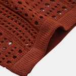 Crochet V Neck Polo Shirt