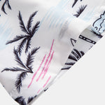 Palm Tree Sailboat Print Button Up Shirt