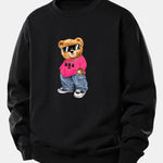 Hip Hop Bear Print Relax Fit Sweatshirt
