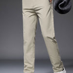 Warm Fleece-Lined Straight Leg Chino Pants